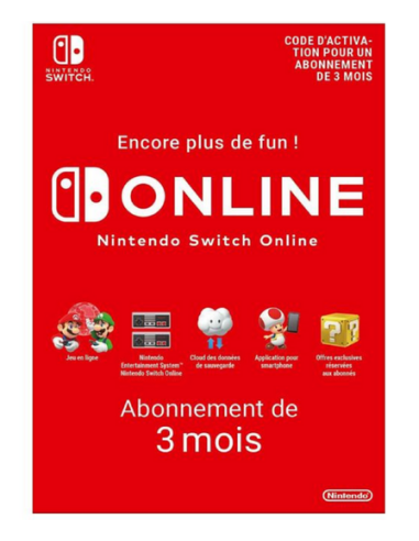 Nintendo Switch Online 3 Mois Maroc – Abonnement 90 Jours