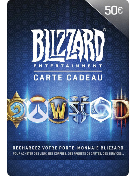 Carte Cadeau Blizzard 50€ | Code Instantané & Livraison Immédiate |Gaming Store Maroc