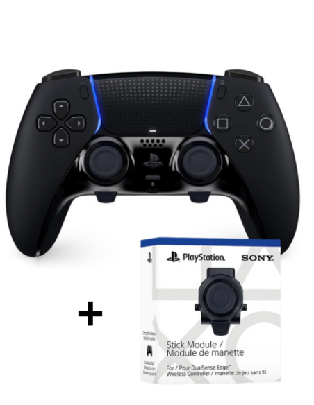 Manette Ps5 DualSense Edge Noir + Module de Joystick PS5 – Disponible au Maroc
