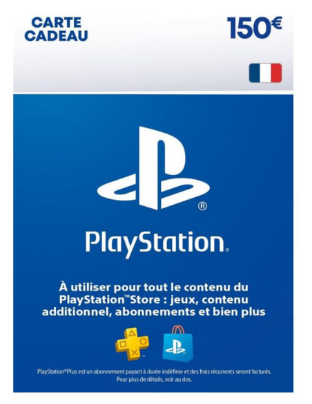 Carte PSN 150 EURO – France | Recharge PlayStation Store Maroc