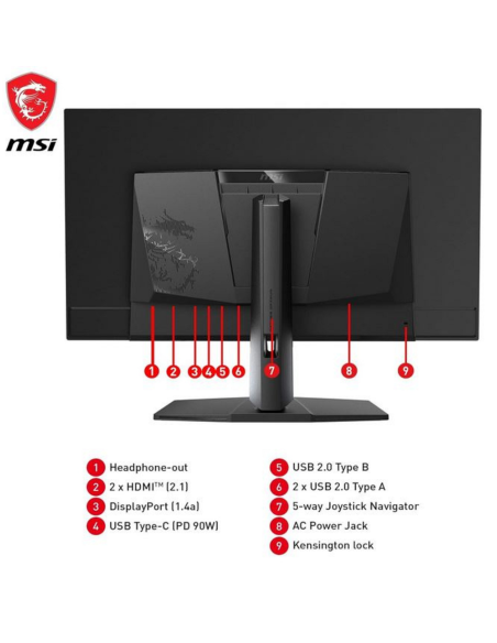 Moniteur MSI MPG 321URX 32 pouces 4K,QD-OLED 240 Hz  | Meilleurs Prix au Maroc