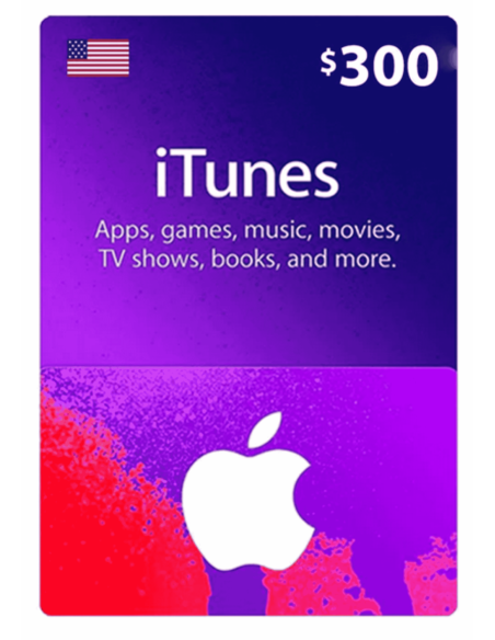 Apple iTunes Gift Card 300 USD USA | Carte Apple Digitale Maroc
