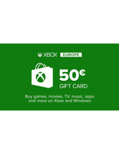 Carte Cadeau Xbox Live 50€ | Crédit Microsoft Officiel au Maroc