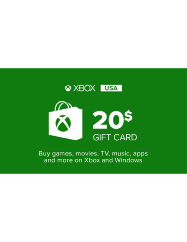 Carte Cadeau Xbox 20 USD USA au Maroc – Xbox Gift Card Officielle