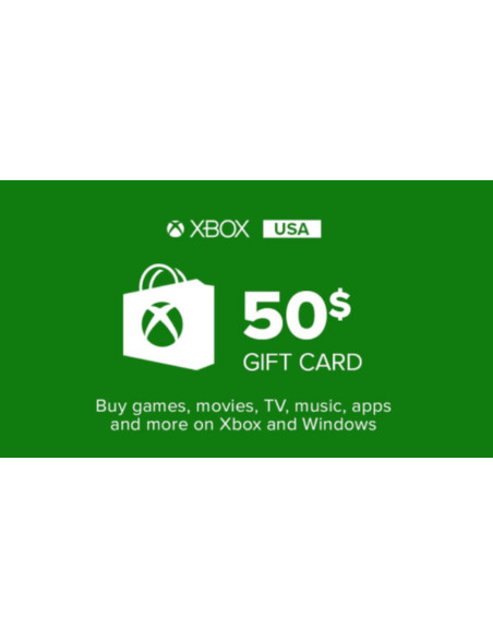 Carte Cadeau Xbox 50$ USA au Maroc – Xbox Gift Card Officielle