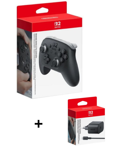 Manette Pro Nintendo Switch 2 + Adaptateur Secteur | Prix Maroc
