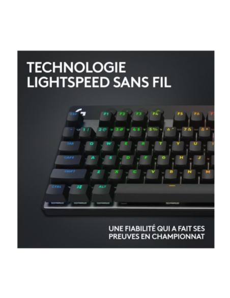 Clavier Gaming Mécanique Sans Fil AZERTY Logitech G PRO X TKL Lightspeed Noir – Prix Maroc