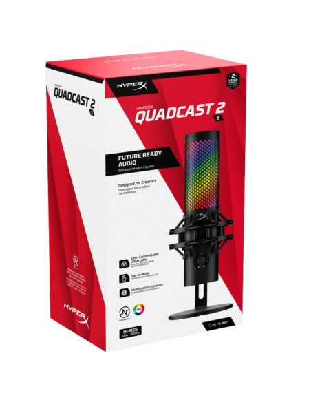HyperX QuadCast 2 S Maroc | Microphone Gaming RGB USB