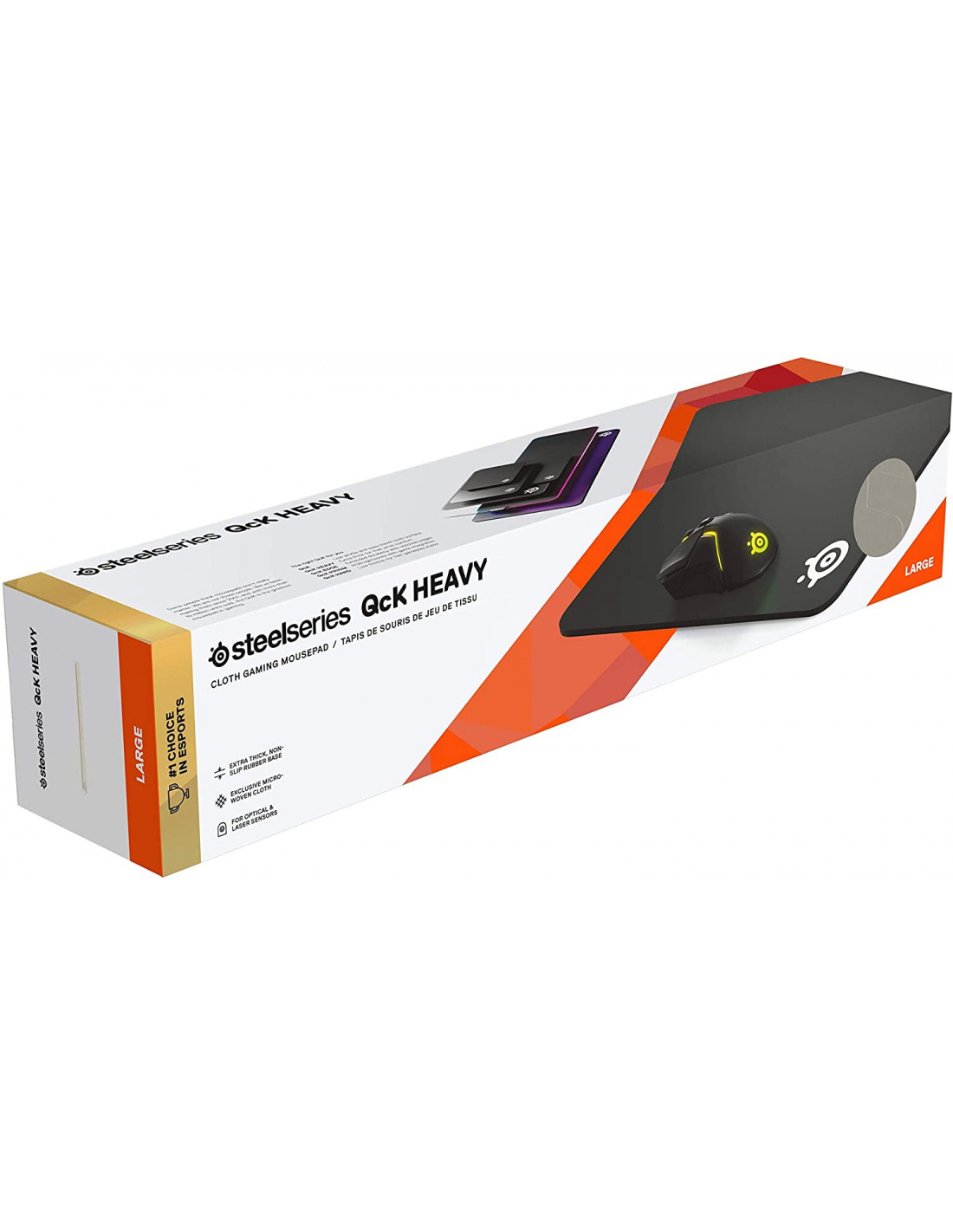 SteelSeries QcK XXL - Tapis de souris de jeu en tissu - Base en caoutchouc  antiderapant extra-epaisse - Optimise pour les cap - Cdiscount Informatique