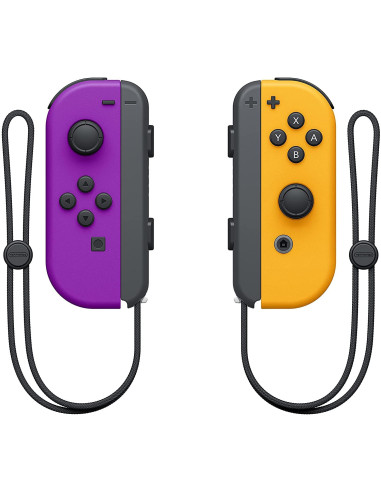 Paire de Manettes Joy-Con Gauche Violet Néon/Droite Orange Néon