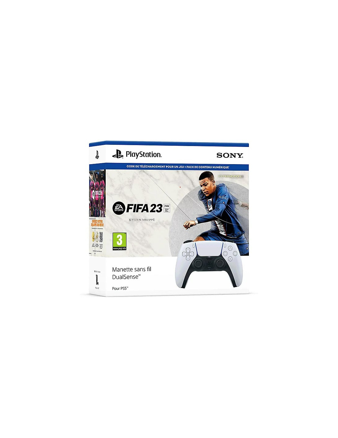 SONY MANETTE PS5 BLANCHE + FIFA23 (Téléchargeable) - Scoop gaming