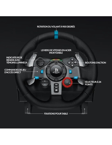 Volant Logitech G29| PS4 PS5 PC | Simulation Racing au Maroc