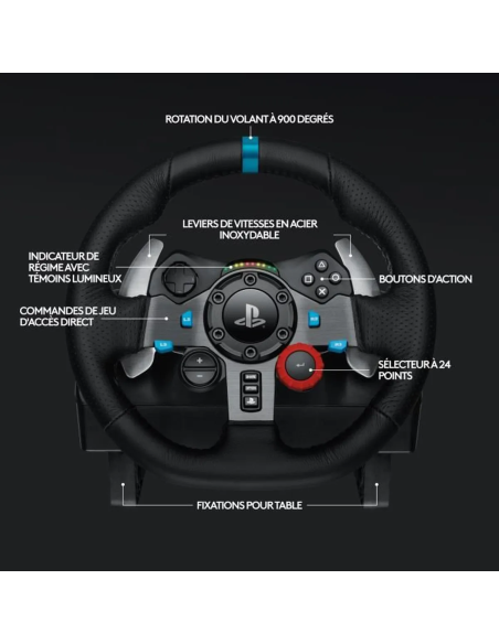 Volant Logitech G29| PS4 PS5 PC | Simulation Racing au Maroc