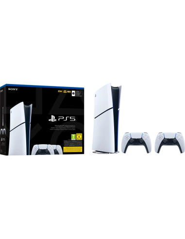 Pack PlayStation 5 Digital Edition Slim avec 2 manettes DualSense | Prix Maroc