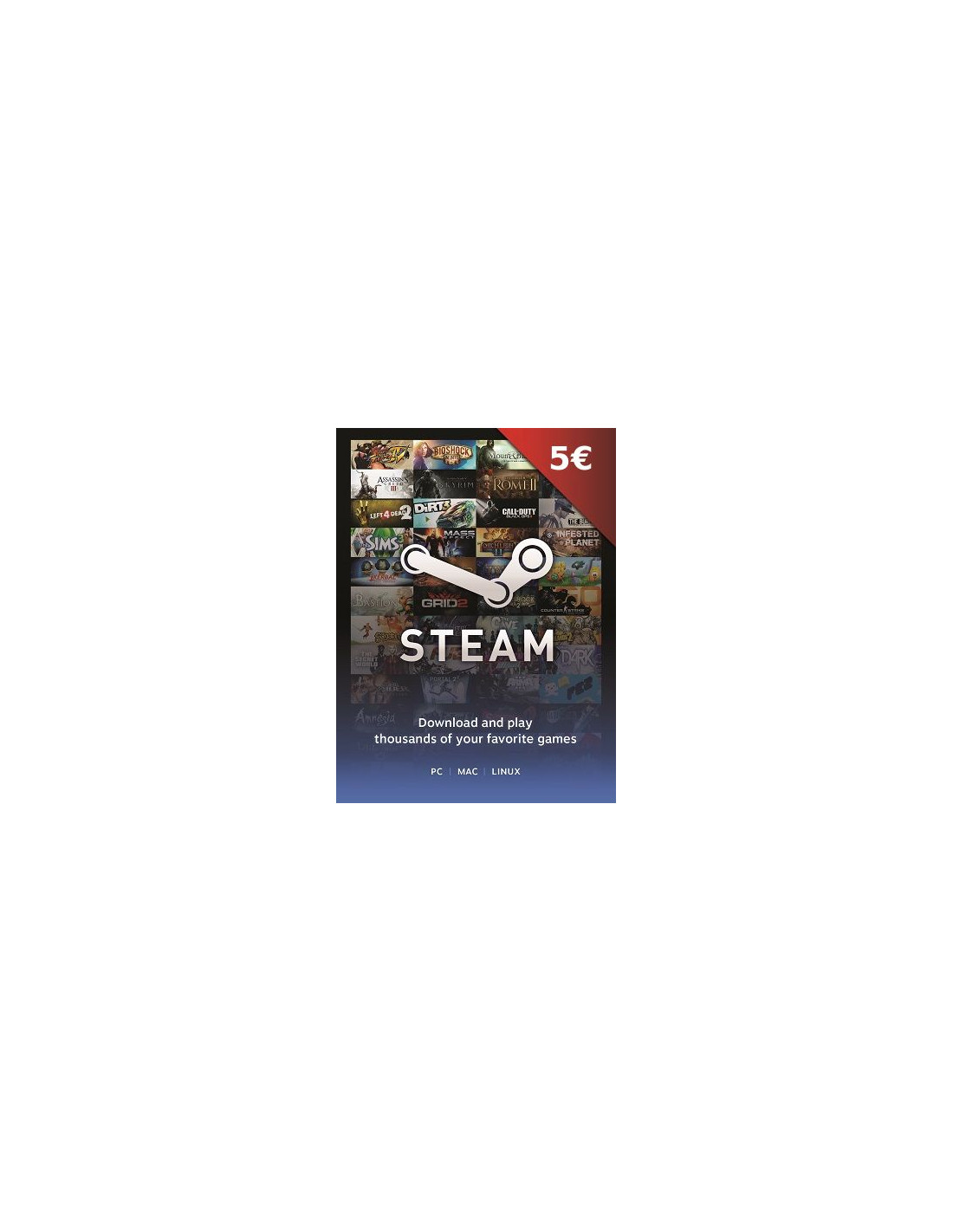 Carte Steam 5€