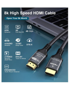 Acheter Votre Cable HDMI 2.1 "5M"| Gaming Store Maroc 2