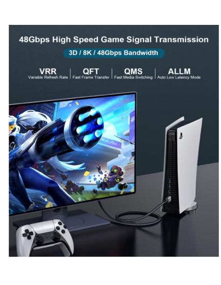 Acheter Votre Cable HDMI 2.1 "5M"| Gaming Store Maroc
