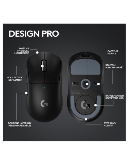 Achetez Souris G PRO X SUPERLIGHT 2 LIGHTSPEED - Logitech Maroc