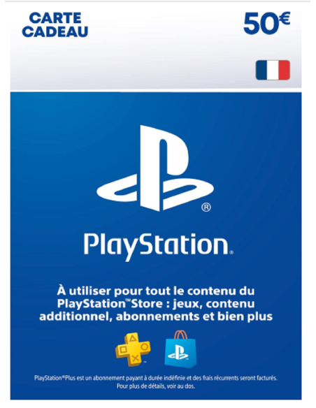 Achetez Carte cadeau PlayStation Store 50 euro - Prix Maroc