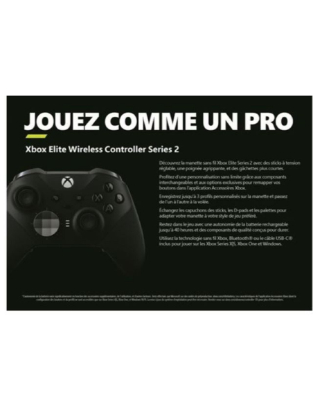 Offre Manette Xbox sans fil Elite Series 2 Noir - Gaming Store Maroc