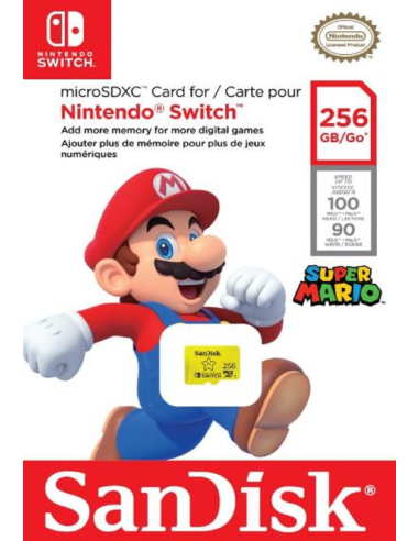 Carte Mémoire 256 Go Switch – Produit Officiel au Maroc
