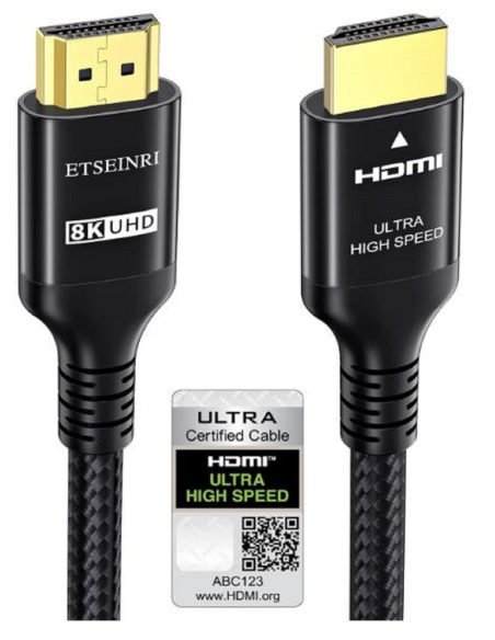 Câble HDMI 2.1 (5Metre), Certifié 48Gbps Ultra Haute Vitesse | Prix Maroc