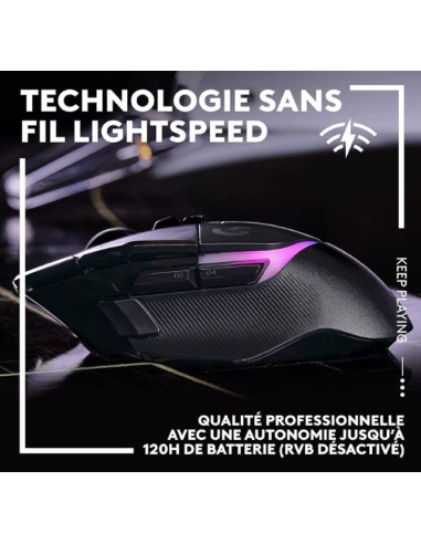 Achetez Souris LOGITECH G502 X PLUS sans fil  LIGHTSPEED a Prix intéressant au MAROC