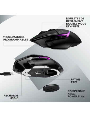 Achetez Souris LOGITECH G502 X PLUS sans fil  LIGHTSPEED a Prix intéressant au MAROC